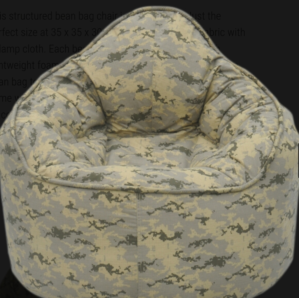 🌲 Light camo bean bag chair - Picture 1 of 2